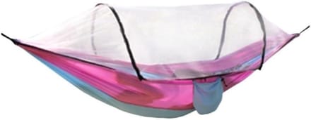 Camping Hangmat - Nylon Hangmat - Buiten Ontspannen - Met Klamboe - 1.2 kg - Roze