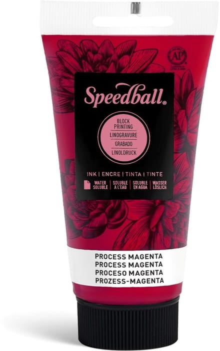 Water-soluble bloc printing ink process magenta - Speedball