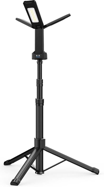 Draagbare draadloze led-werklamp met afneembaar statief - 67 inch hoog, dimbaar en multifunctioneel