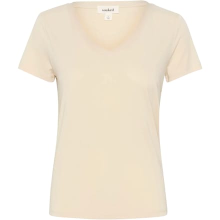 Dames-T-shirt met V-hals Soaked in Luxury Columbine