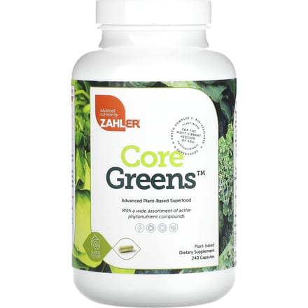 Zahler, Core Greens™, Superaliment Végétal Premium, 240 Capsules