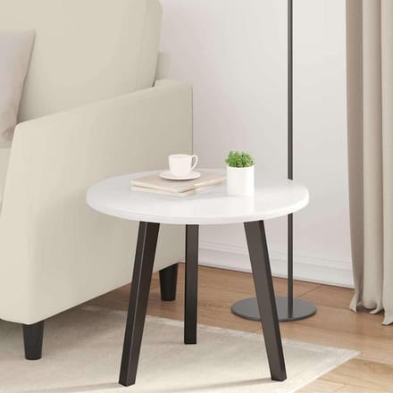 Rond Tafelblad - Blad voor Tafel - Terras Gebruik - Hoogglans Afwerking - 50x50x15 cm - Wit