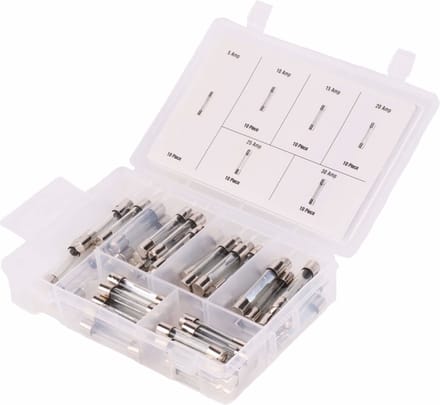 Benson 60-delige Glaszekeringen Set - 5 tot 30A - Assortiment box - Auto-elektronica
