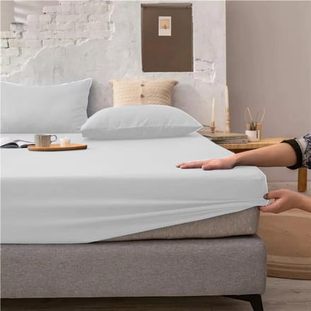 Hoeslaken - 100% zachte Katoen - 90 x 200 cm - 1 persoon - Ook BOXSPRING - Wit