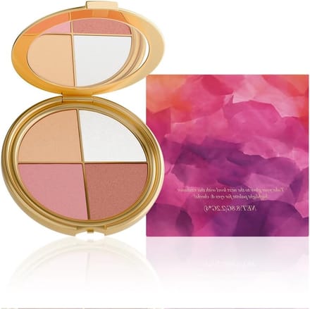 4-in-1 Blush Palette voor Ogen en Wangen, Multi-Functionele Make-up Set voor een Stralende Look en Perfecte Make-up Afwerking
