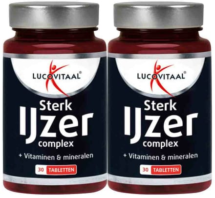 Lucovitaal - Sterk IJzer Complex - 2 x 30 tabletten - Voordeelverpakking