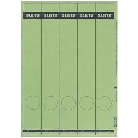 LEITZ® rugetiketten lang, via pc beletterbaar, rugbreedte 50 mm, zelfklevend 125 st., groen