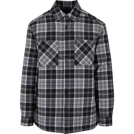 Urban Classics - Padded Checked Shirt Jacket Overhemd - L - Zwart/Wit