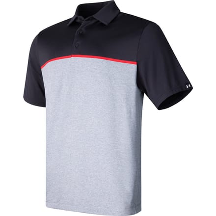 Under Armour Heren Playoff 3.0 gestreept poloshirt (Zwart/Rood/Zwart)