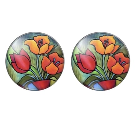Clip oorbellen Tulp 2.5 cm Rood