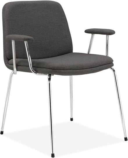 Heine-Eetstoel - Antraciet Stof - Set van 2