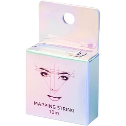 Microblading-benodigdheden Wenkbrauwen Positionering Markering Draad Wenkbrauw Mapping String 10 meter Tattoo zwart
