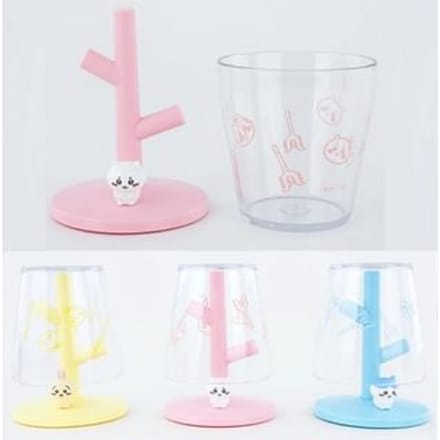 Bandai - Chiikawa Mini Toothbrush Cup with Stand Hachiware (Blue) (60×77mm)