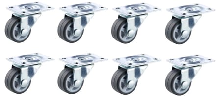 Parkside Transportwielen Zwenkwieltjes 8 stuks