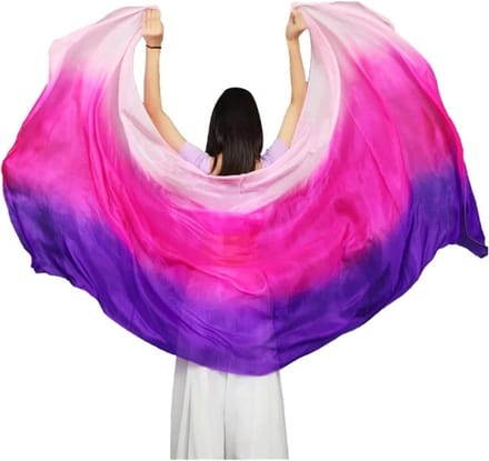 Buikdanssluier - Gooide sjaal - Dans optreden - Elegante flow - 250 x 114 cm - Ombre