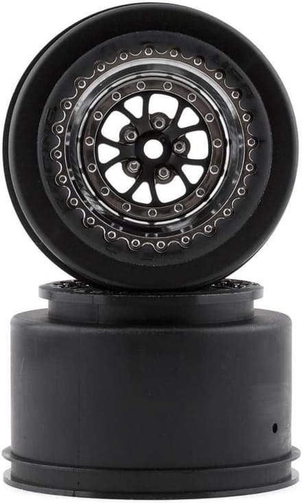 Drag Racing Achterwielen Weld Chrome Zwart voor 12mm Hex