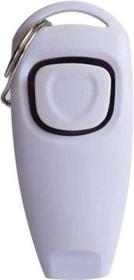 Knaak Luxe Clicker Met Fluit - Huisdieren - Hondentrainer - Wit - 1 Stuk