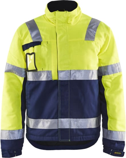 Blåkläder 4862-1811 Winterjas High Vis Geel/Marineblauw maat S