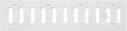 Metalen instelbaar rechthoekige sleuf rooster 400x100 wit - MR4010R - RAL9016