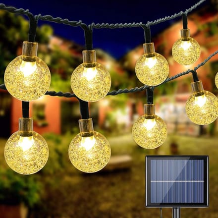 100 leds Lichtsnoer Buiten Zonne Energie - Warm Wit Lichtslinger - Lampjes slinger buiten - Bruiloft, Kerst, Feestavond