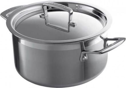 Le Creuset RVS Lage kookpan 5,3L - 24cm Zilver