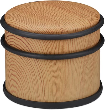 2x deurstopper binnen - rubber - 8 cm - deurvastzetter - houtlook - deurhouder