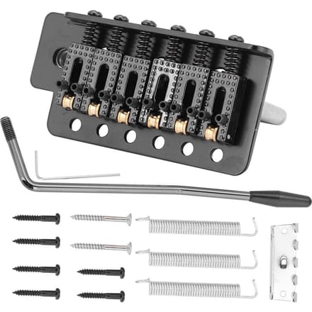 Tremolosysteem met Roller Single Locking Vibratobrug Staartstuk voor ST Gitaar zwart