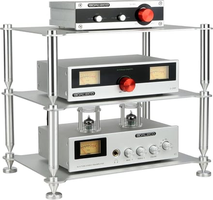 Hifi Rack voor Audio Componenten - Stevig Aluminium Frame en Zuilen