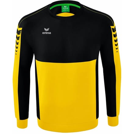 Erima Six Wings Sweatshirt Heren - Zwart / Geel | Maat: M