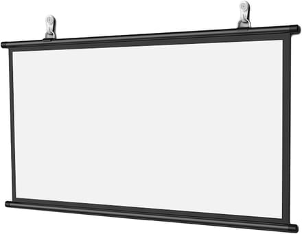 Projectiescherm - Pull-down scherm - Thuisbioscoop - Handmatig oprolbaar - 16:9 formaat - Wit