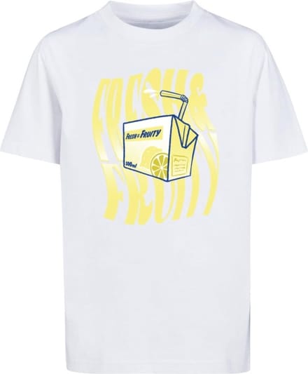 Mister Tee - Fresh And Fruity Kinder T-shirt - Kids 122/128 - Wit