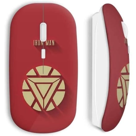Souris sans fil iron man logo