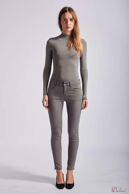 Broek Toxik3 met normale taille jog style grijs push-up