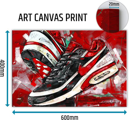 Sneaker canvas classic BW varsity red 60x40 cm