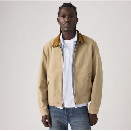 Levi's Bruin Castro-jack met doorlopende ritssluiting