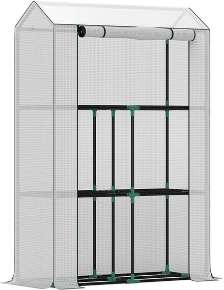Outsunny - Foliekas - Kunststof - 100L x 40B x 150H cm - Wit