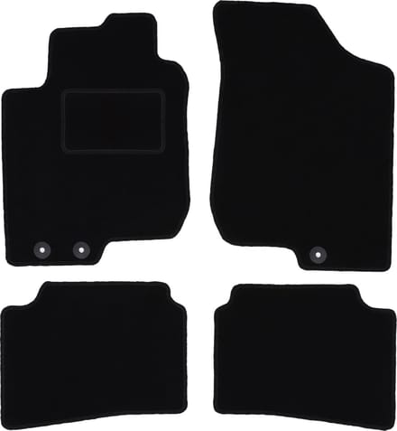 Zwarte veloursmatten voor: Hyundai i30 I hatchback, stationwagen, CW (2007-2012)