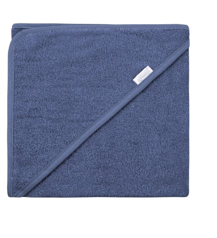 Gepersonaliseerde badcape silk blue met naam geborduurd