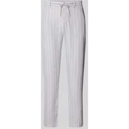regular fit broek van mix van linnen en viscose