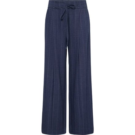 Broek van viscosemix met strikceintuur model 'KATE PINELLE'