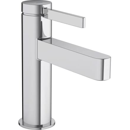 Hansgrohe Finoris Toiletkraan - 100 met rechte greep - voor koud water of vooraf ingestelde temperatuur - zonder afvoer - hoogglans chroom