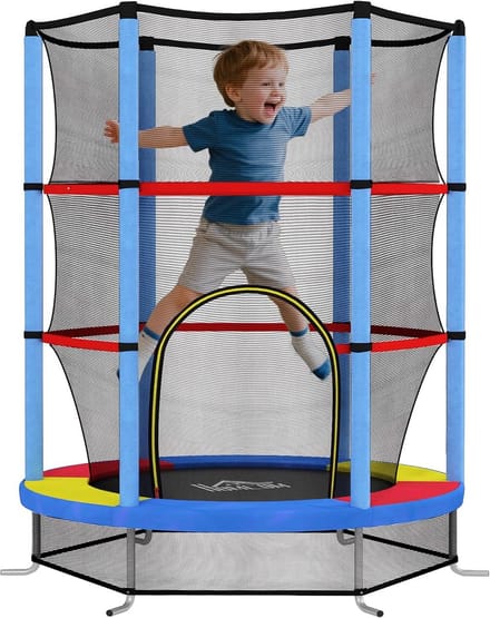 Kindertrampoline 140 cm met Veiligheidsnet voor Binnen en Buiten