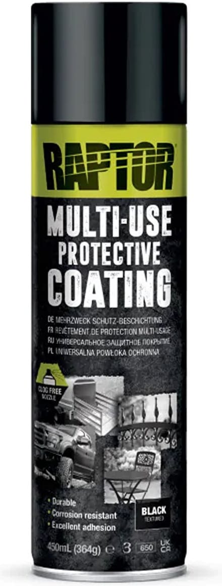 Raptor Liner Multi-Use Bedliner Coating ZWART spuitbus 450ml
