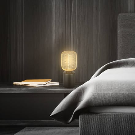 BRILONER Rist – Tafellamp – industrieel bedlamp – goudkleurig – draadframe design – E27 fitting – met schakelkabel – Ø10x25 cm