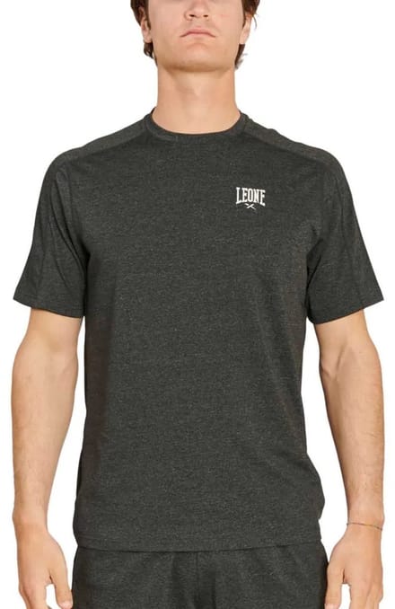 Leone1947 Melange T-shirt Met Korte Mouwen Grijs S Man