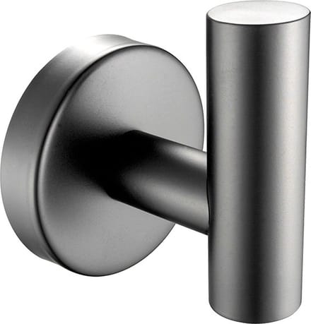 Profielenloods - Handdoekhaak gunmetal - Monteren met schroeven
