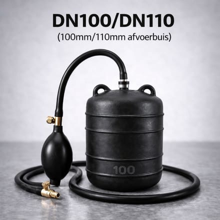 Opblaasbare Pijpplug – Riool Afsluiter DN100 DN110 – Voorkomt Terugstromend Rioolwater – Complete Set Met Pomp