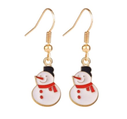 Kerst Oorbellen - Oorhangers - Kerstmis - Sneeuwpop 1 paar