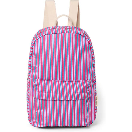 Studio Noos poplin rugzak midi raspberry striped