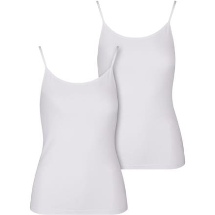 Urban Classics Basic katoenen tanktops (Set van 2) Dames Top - wit - L